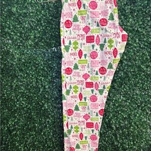 No Boundaries Holiday Print Leggings - Red, Green, White